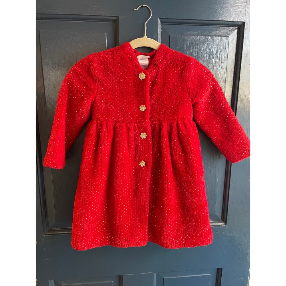Blueberi Boulevard Coat and Dress Set Sparkly Faux Fur Tulle Size‎ 6 EUC - Picture 2 of 14